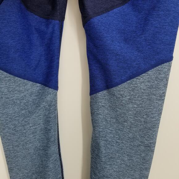 Outdoor Voices Springs 7/8 Color Block Leggings S Tri Tone Color Blue Mid Rise - Picture 9 of 9